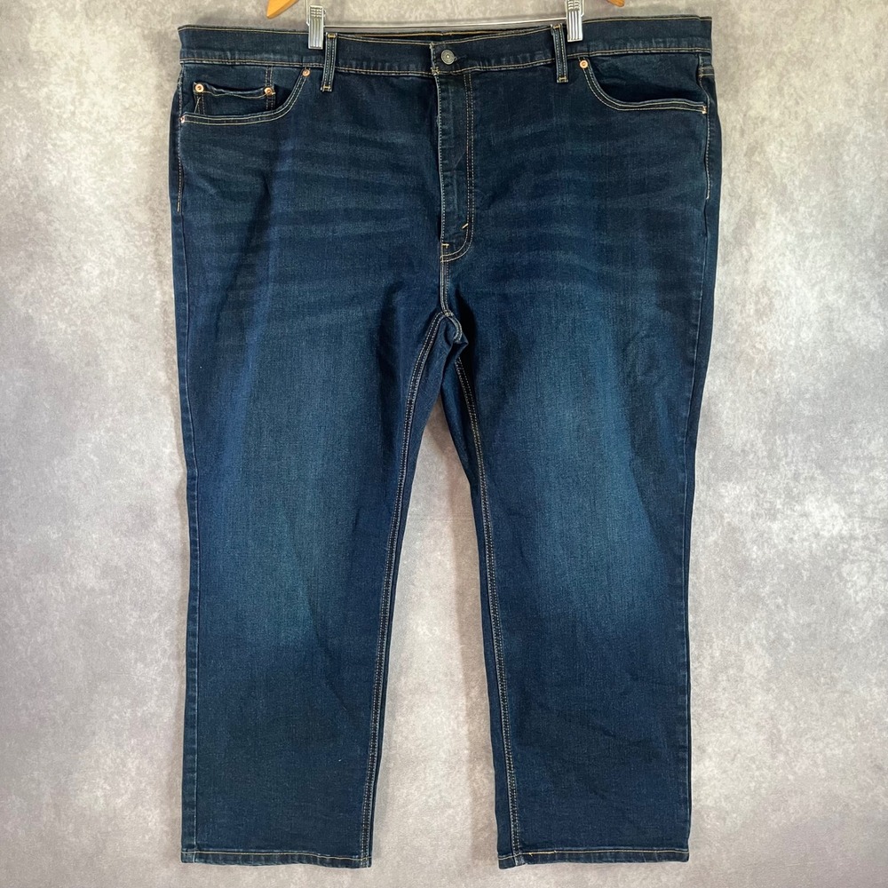 Levi's 541 Athletic Taper Jeans Mens 50x28 Dark Wash Blue Stretch Denim Casual